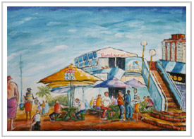 'At the beach'