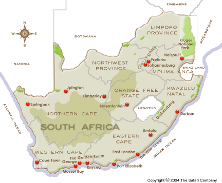 Map Of South Africa. Area Maps South Africa.