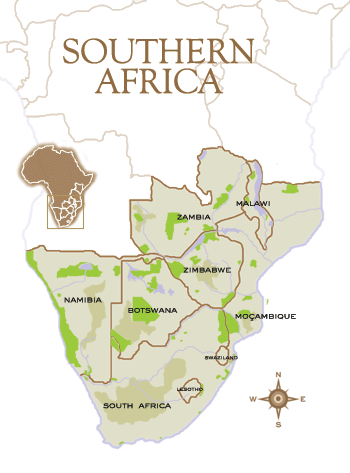 Map of Southern Africa