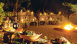 Ulusaba Safari lodge Boma dinner